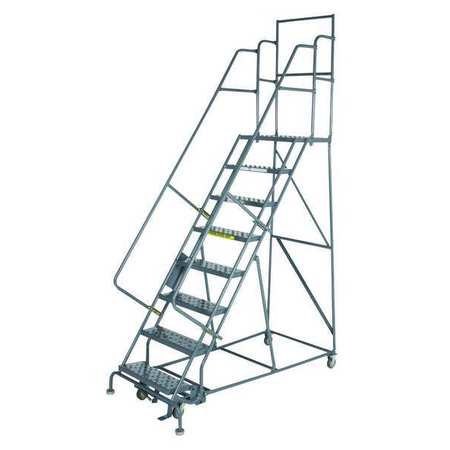 Tri-Arc 156 in H Steel Rolling Ladder, 12 Steps, 450 lb Load Capacity KDSR112246-D2