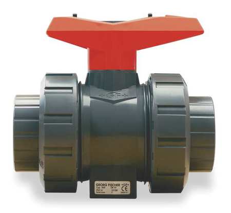 GF PIPING SYSTEMS 1" FNPT Polypropylene Ball Valve Inline True Union 167546324