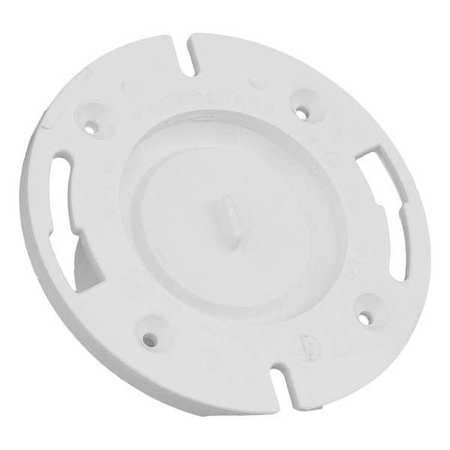 Zoro Select PVC Knockout Closet Flange, Hub, 4 in x 3 in Pipe Size 1CNW7