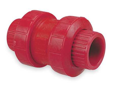 Zoro Select 1/2" Socket Kynar Ball Check Valve S65BC-V 1/2