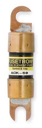 EATON BUSSMANN Forklift Limiter Fuse, ACK Series, 60A, Time-Delay, Not Rated, Bolt-On ACK-60
