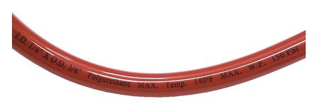 Zoro Select Tubing, Poly, 3/8 In, 150 PSI, 100 Ft, Red 1CTG1