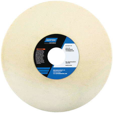 NORTON ABRASIVES Grinding Wheel, T1, 8x1/4x1.25, AO, 80G, PK5 66253043439