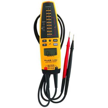 Fluke Voltage Tester, 600VAC, 600VDC Fluke-T+Pro