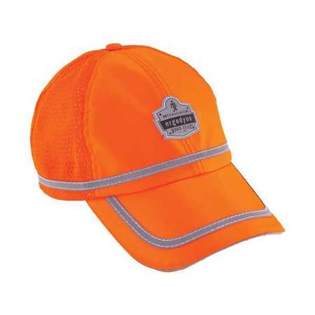 GLOWEAR BY ERGODYNE Baseball Hat, Hi-Vis Orange, Universal 23238