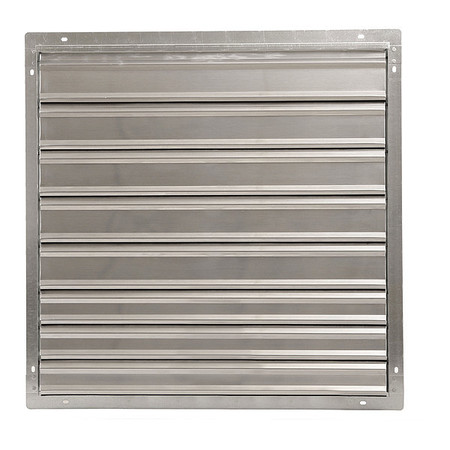 DAYTON 30 in Backdraft Damper / Wall Shutter, 30-1/2 in x 30-1/2 in 1C055