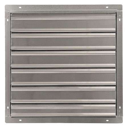 DAYTON 24 in Backdraft Damper / Wall Shutter, 24-1/2 in x 24-1/2 in 1C746