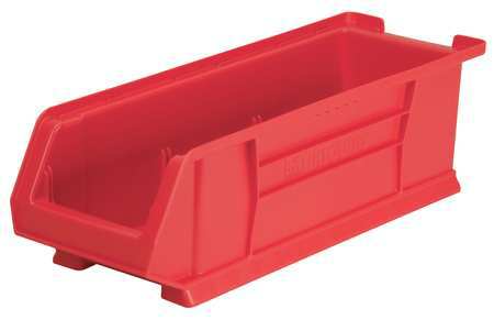 Akro-Mils 200 lb Storage Bin, Plastic, 8 1/4 in W, 7 in H, Red, 23 7/8 in L 30284RED