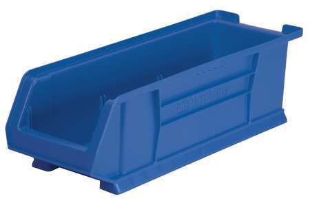 Akro-Mils 200 lb Storage Bin, Plastic, 8 1/4 in W, 7 in H, Blue, 23 7/8 in L 30284BLUE