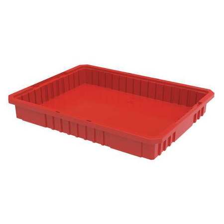 Akro-Mils Divider Box, Red, Industrial Grade Polymer, 22 3/8 in L, 17 3/8 in W, 3 1/8 in H 33223RED