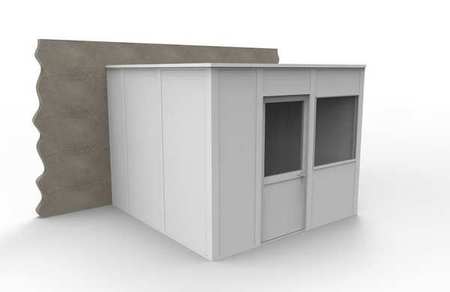 Porta-King 3-Wall Modular In-Plant Office, 8 ft H, 10 ft W, 10 ft D, White VK1STL-WCM 10'x10' 3-Wall