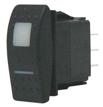 Carling Technologies Lighted Rocker Switch, SPDT, 4 Connections V6D1D66B-ASC00-000