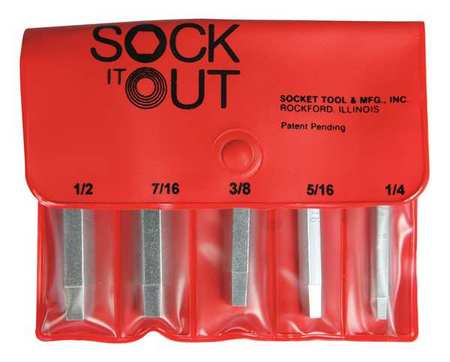 Sock It Out Screw Extractor Set, 5 Pc JEN-2