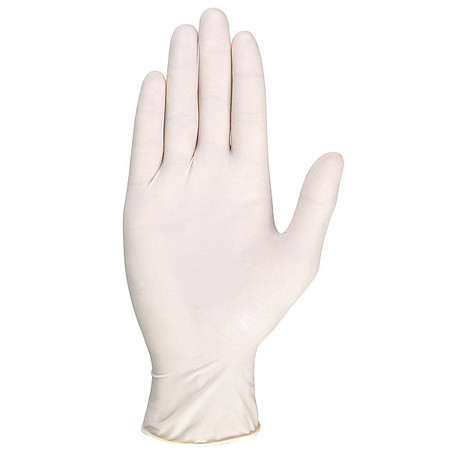 CONDOR Disposable Gloves, Natural Rubber Latex, Powder Free Natural, M, 100 PK 10D864