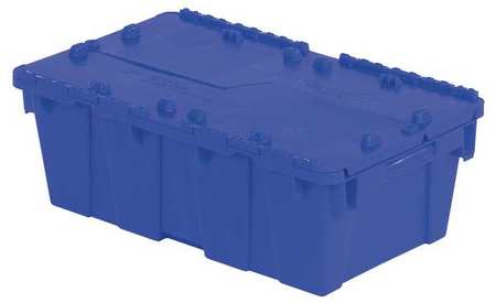 ORBIS Blue Attached Lid Container, Plastic, Metal Hinge FP075 Blue