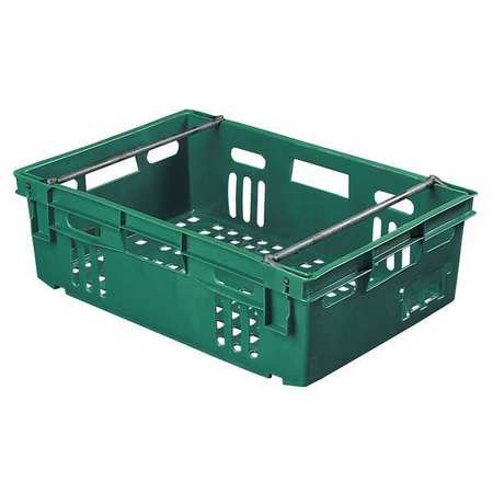 Orbis 40 lb Hang & Stack Storage Bin, Plastic, 16 in W, 7 1/2 in H, 23 3/4 in L, Green AF2416-6 Green