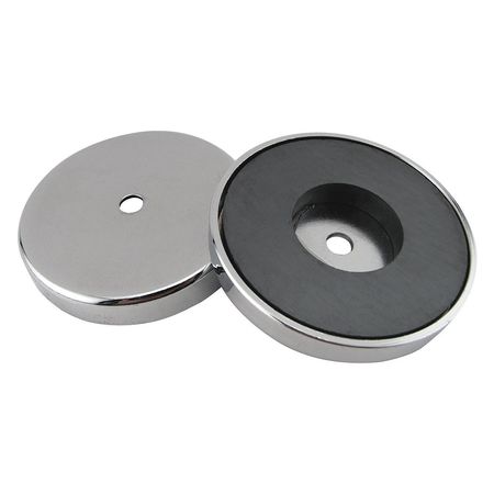 Zoro Select Round Base Magnet, 200 lb. Pull 10E725
