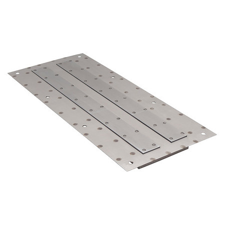ZORO SELECT Plate Magnet, 14-1/2 x 8, Ceramic, Alum 10E728
