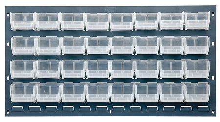 QUANTUM STORAGE SYSTEMS Steel Louvered Panel, 36 in W x 1/4 in D x 20 in H, Gray QLP-3619-210-32CL