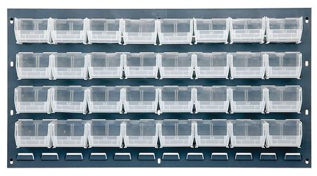 QUANTUM STORAGE SYSTEMS Steel Louvered Panel, 36 in W x 1/4 in D x 20 in H, Gray QLP-3619-220-32CL
