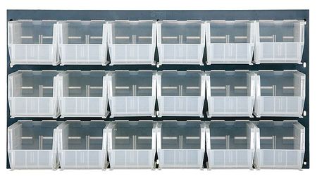 QUANTUM STORAGE SYSTEMS Steel Louvered Panel, 36 in W x 1/4 in D x 20 in H, Gray QLP-3619-230-18CL