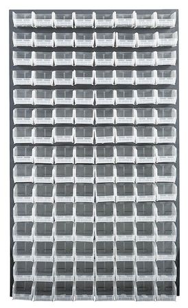 QUANTUM STORAGE SYSTEMS Steel Louvered Panel, 36 in W x 1 in D x 61 in H, Gray QLP-3661-220-120CL
