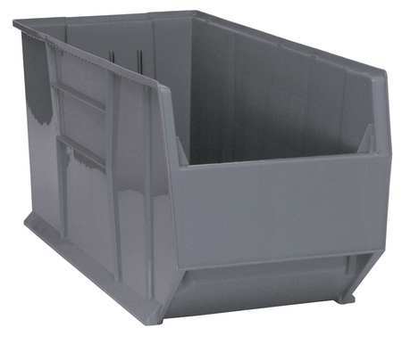 QUANTUM STORAGE SYSTEMS 175 lb Storage Bin, Polypropylene, 16 1/2 in W, 17 1/2 in H, 41 7/8 in L, Gray QRB166GY