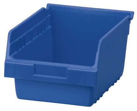 Akro-Mils 35 lb Shelf Storage Bin, Plastic, 8 3/8 in W, 6 in H, Blue, 11 5/8 in L 30080BLUE