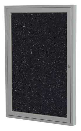 GHENT Enclosed Rubber Bulletin Board 36"x30", 1 Hinged Door PA13630TR-CF