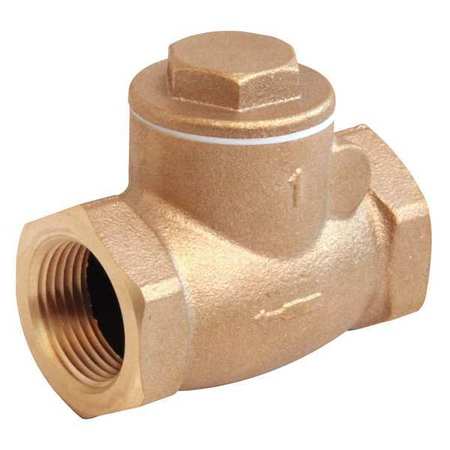 ZORO SELECT 2-1/2" NPT Bronze Swing Check Valve 10F296