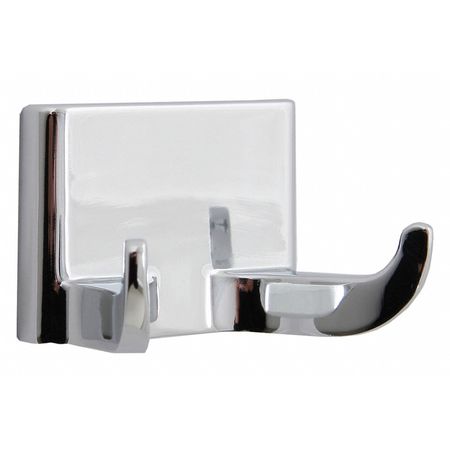 TAYMOR Bathroom Hook, 2 Hook, 1-1/2In D, Chrome 01-9402