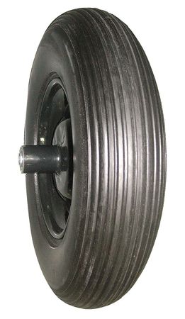 WESTWARD Wheelbarrow Tire, Ribbed, 16 In. Dia. 10G169
