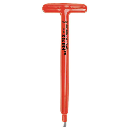 KNIPEX Metric Plain Hex Key, 5 mm Tip Size, 10 in Long, 3 1/2 in Short 98 15 05