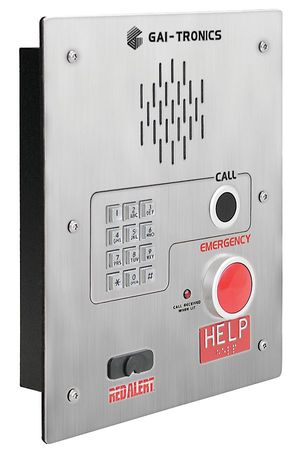 HUBBELL GAI-TRONICS Emergency Weatherproof Telephone, Auto Dial Keypad 398-001