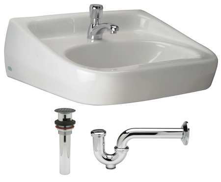 ZURN Brass Lavatory Sink, With Faucet, Bowl Size 10-3/4" x 15-1/4" Z5351.861.1.07.00.00