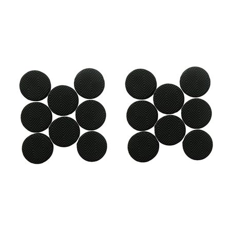 Zoro Select Gripper Pads, Self-Stick, Round, 1", PK16 10J998