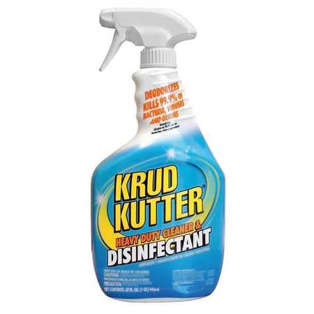 Krud Kutter Cleaner and Disinfectant, 32 Oz Trigger Spray Bottle, Unscented DH326