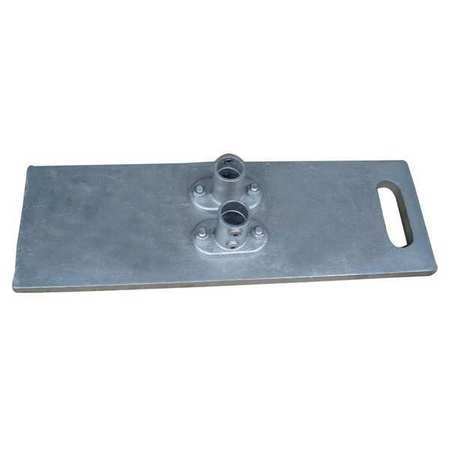 ZORO SELECT Guardrail System Base, 2-1/2 Ft. L, 5In. H 10K030