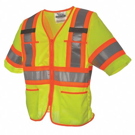 Viking High Visibility Vest, Class 3, XL, Green U6155G-XL