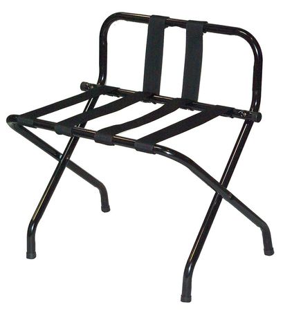 CSL Luggage Rack, w/ High Back, Black, PK6 1055B-BL-BL