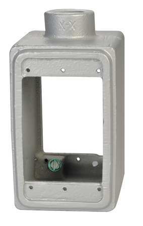 APPLETON ELECTRIC Weatherproof Electrical Box, 18 cu in, FS Box, 1 Gang, Malleable Iron FS-1D-75