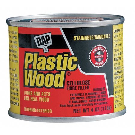 Dap Solvent Wood Filler 4 oz Size, Can White Plastic Wood 21412