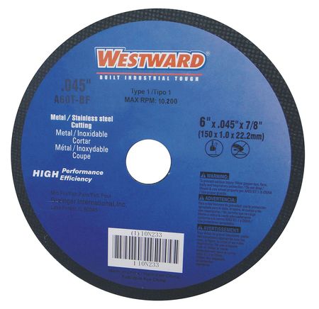 WESTWARD CutOff Wheel, A60T, 7"x1/8"x7/8" 6ZFH3