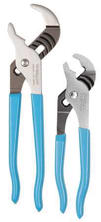 Channellock 2 Piece Plastic Grip Tongue and Groove Plier Set Dipped Handle VJ-2