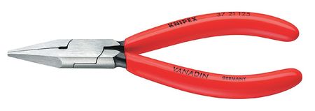 KNIPEX Flat Nose Plier, 5", 1-1/16" Jaw 37 21 125