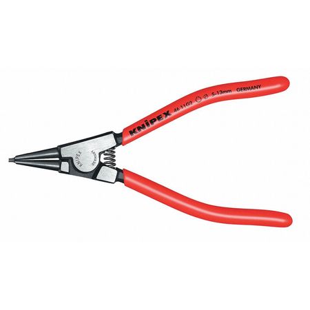 KNIPEX 5-1/2" Circlip Pliers For Grip Rings On Shafts, Plastic Grip 46 11 G2