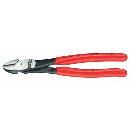 Knipex 8 in 74 High Leverage Diagonal Cutting Plier Standard Cut Oval Nose Uninsulated 74 01 200 SBA