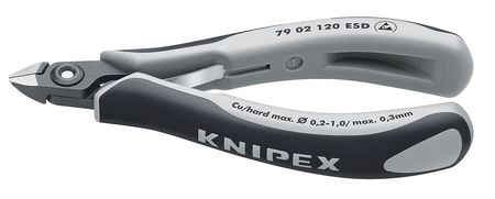 KNIPEX 5 in 79 Diagonal Cutting Plier Flush Cut Oval Nose Uninsulated 79 02 125 ESD