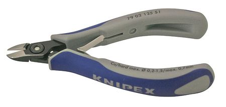 KNIPEX 5 in High Leverage Diagonal Cutting Plier Flush Cut Uninsulated 79 02 125 S1