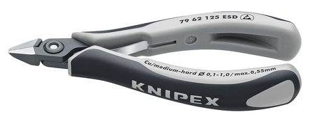 Knipex 5" Precision Electronics Side Cutter ESD, Ergonomic Grip 79 62 125 ESD